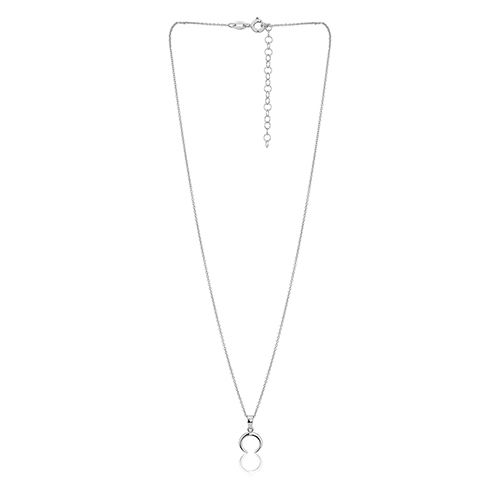 Crescent Horn Silver Pendant Necklace