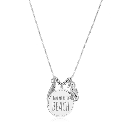 Beach-Theme Multi-Charm Beach Necklace