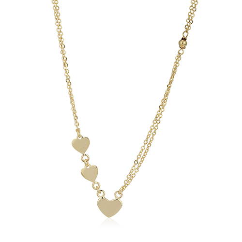 18K Gold Plated Double Layered Chain Necklace