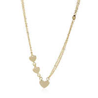 18K Gold Plated Double Layered Chain Silver Necklace