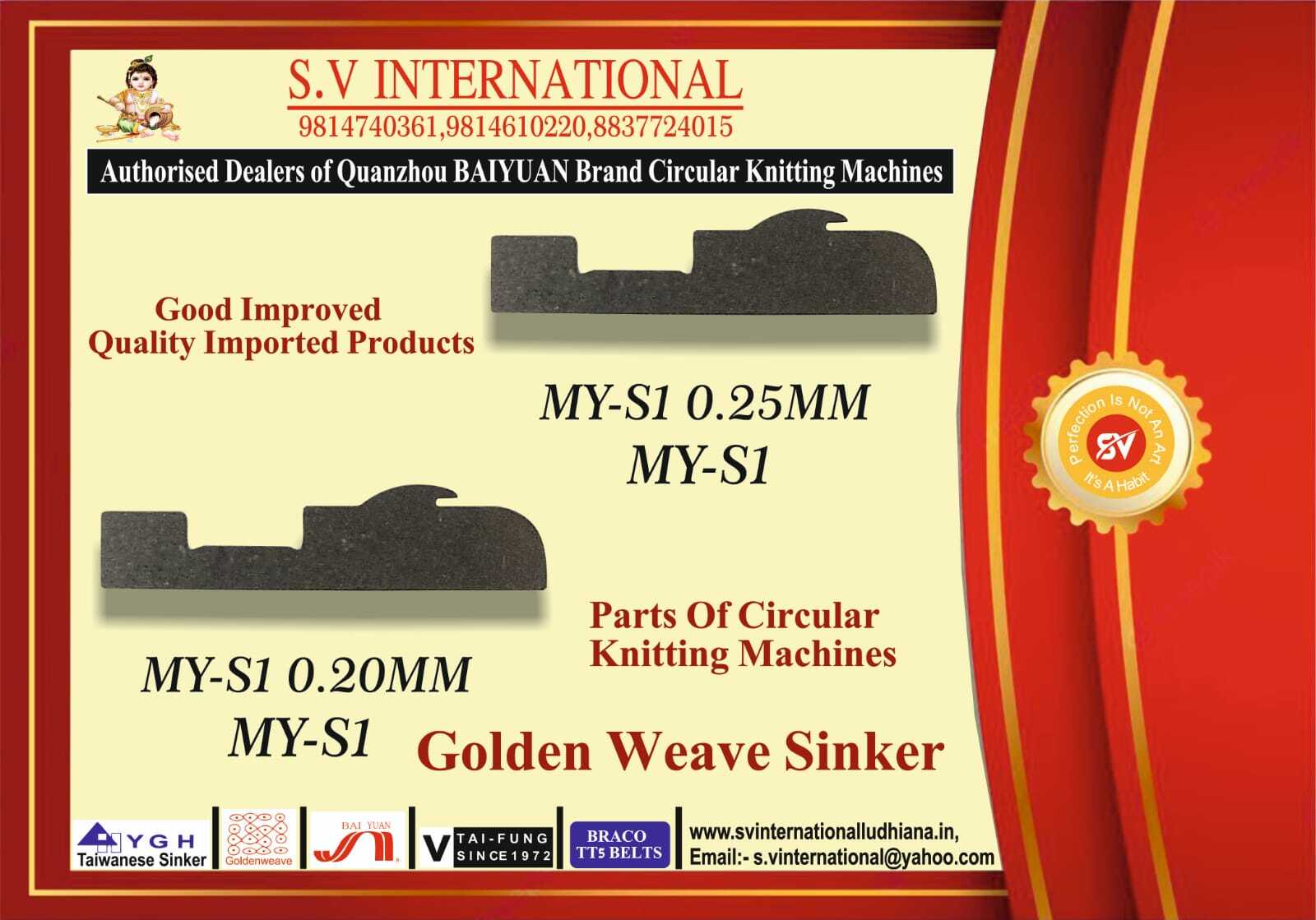 MY-S1 0.20MM and 0.25MM - Mayer and Cie sinkers