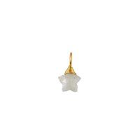 Rainbow Moonstone Gemstone 10mm Star Wire Wrapped Sterling Silver Gold Vermeil Charm