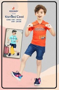 Kids Baba Suit - Color: Orange And Blue