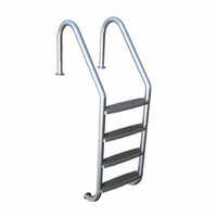 Swimming Pool Ladder - Stainless Steel, Different Sizes Available, Silver Color, Warranty Included
