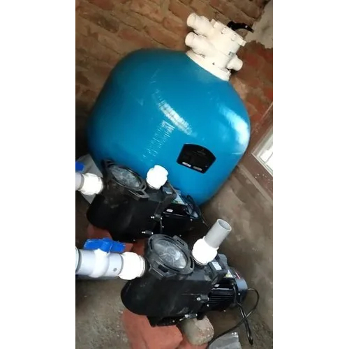 Top Mount Swimming Pool Sand Filter - Galvanized Steel, Versatile Size Options, Blue Finish | Efficient Filtration System with Multi-Port Valve and Pressure Gauge