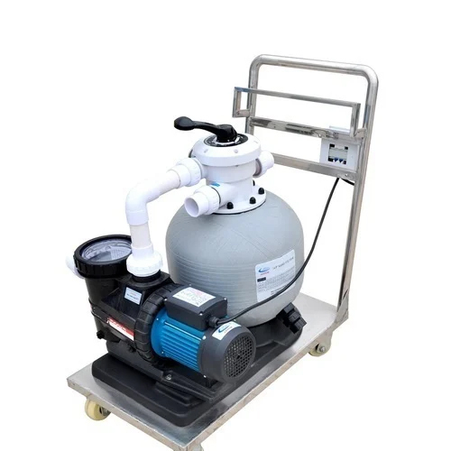 Swimming Pool Moving Filtration Plant - HDPE Material Various Sizes Available White Color with Warranty
