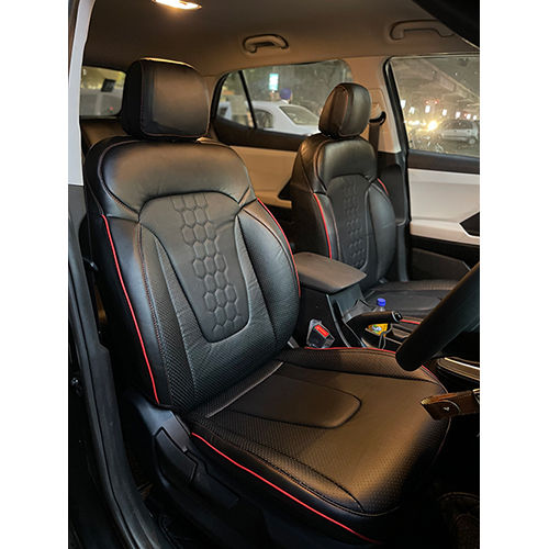 Black Creta 2020 Honeycomb X Perforation Seatcover Desgin