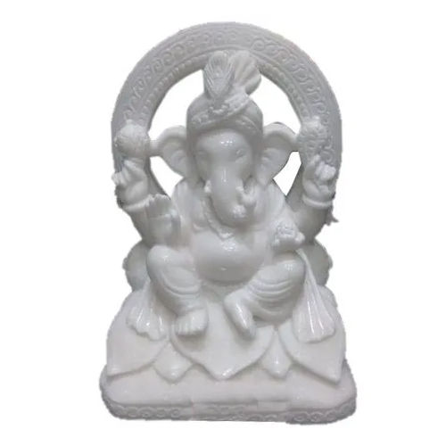 12 inch Marble Ganesh Statue