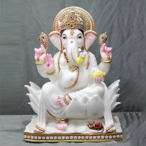 2 Feet Marble Ganesh Statue