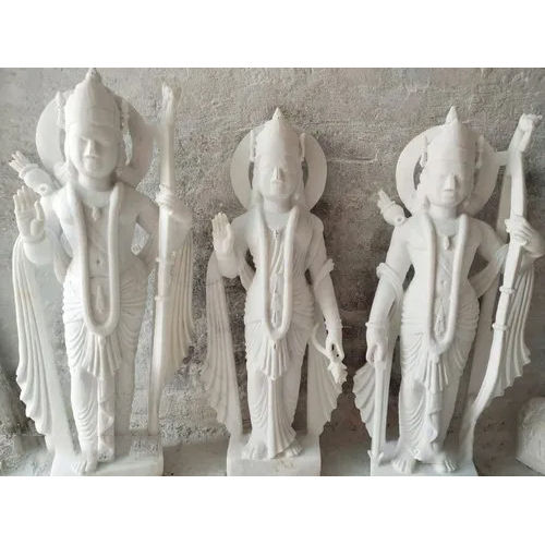 2 Feet White Marble Ram Darbar