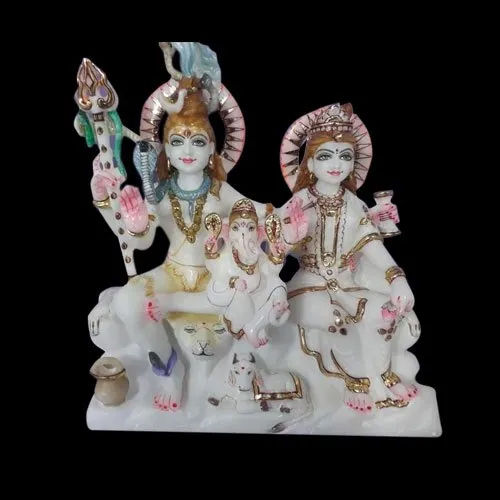 Decorative Marble Shiv Parivar Statue