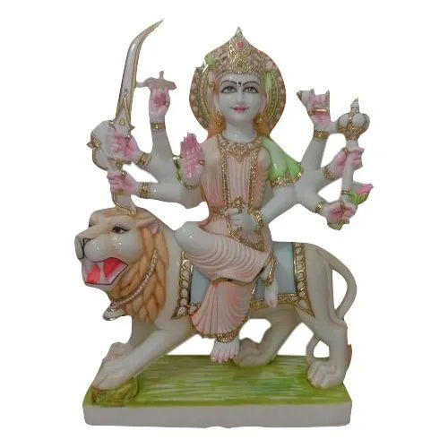 12 inch Marble Durga Statue