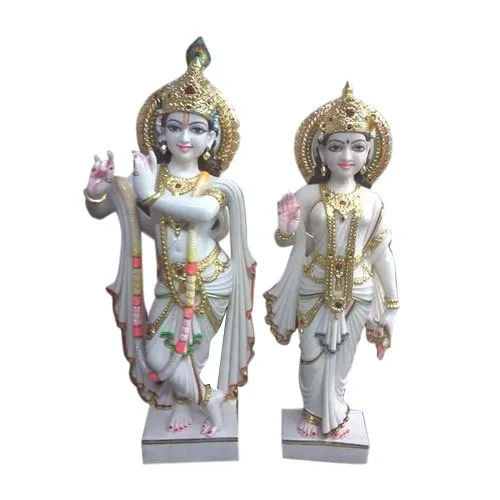 11 inch Lord Marble Radha Krishna Statue