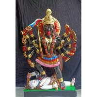 Black Marble Kali Mata Statue - 15 Inches | Customized Color, Religious Theme, Ideal for Hinduism Activities