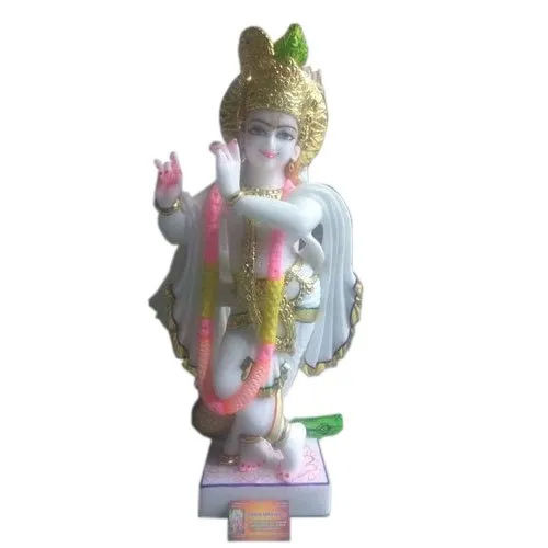 12 inch Marble Krishna Statue