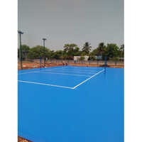 Synthetic Pu Volleyball Court - Color: Blue