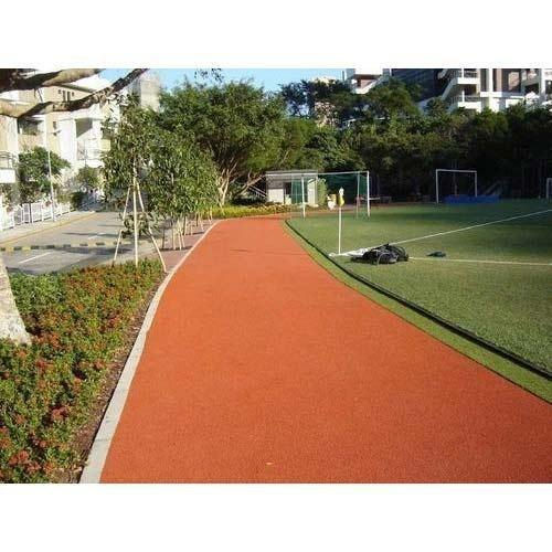 Orange Epdm Rubber Jogging Track Flooring