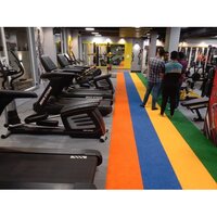 Gym Plain Rubber Flooring Tile