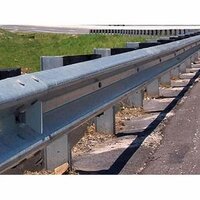 Metal Beam Crash Barrier - Mild Steel, Silver Color | Safety Usage, No Alarm