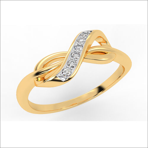 Infinity Diamond Gold Ring