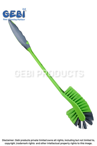 Anti Bacterial Two Side Bristles Toilet Brush With Rubber Grip