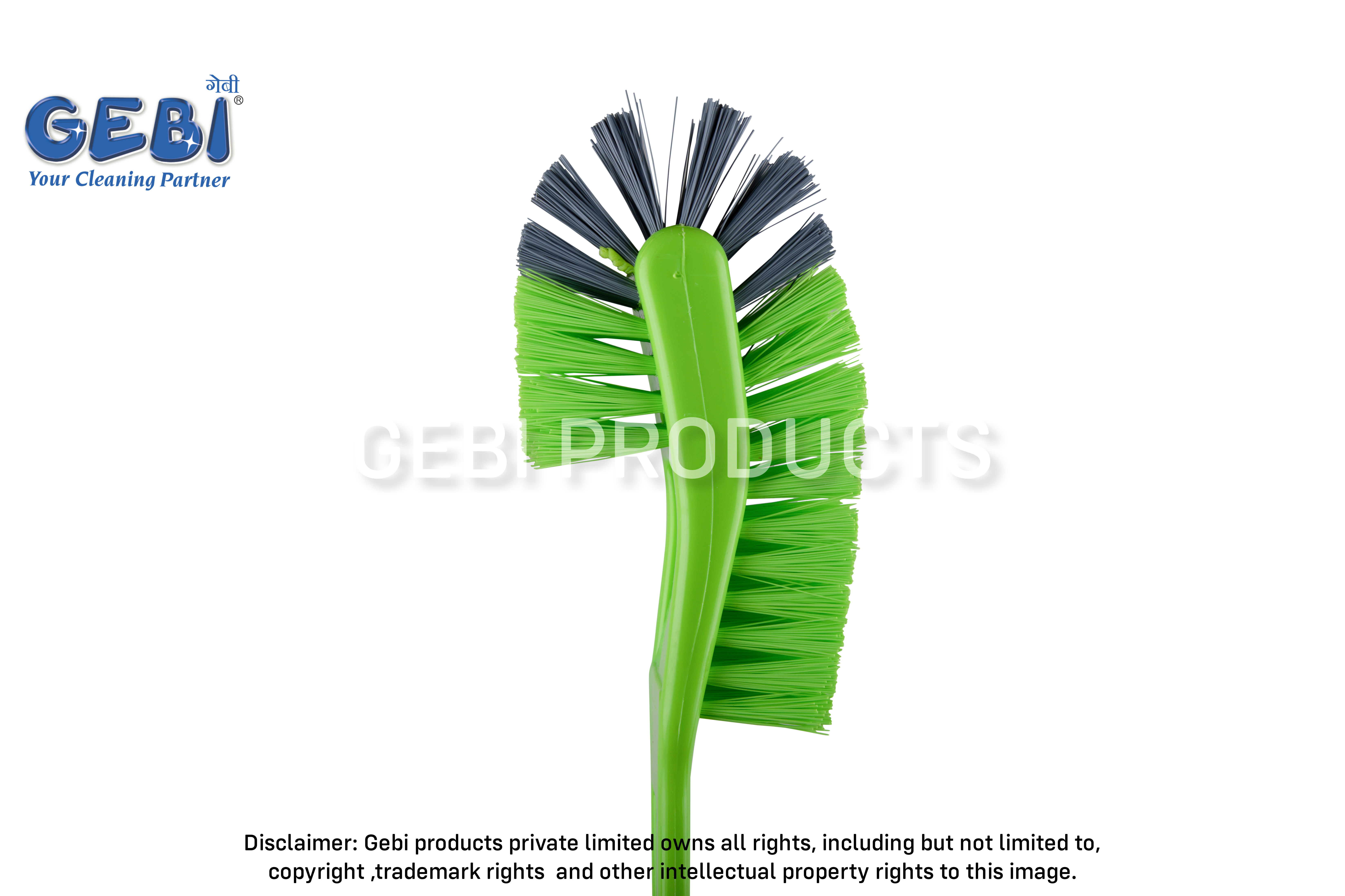 Anti Bacterial Two Side Bristles Toilet Brush With Rubber Grip