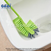 Anti Bacterial Two Side Bristles Toilet Brush With Rubber Grip