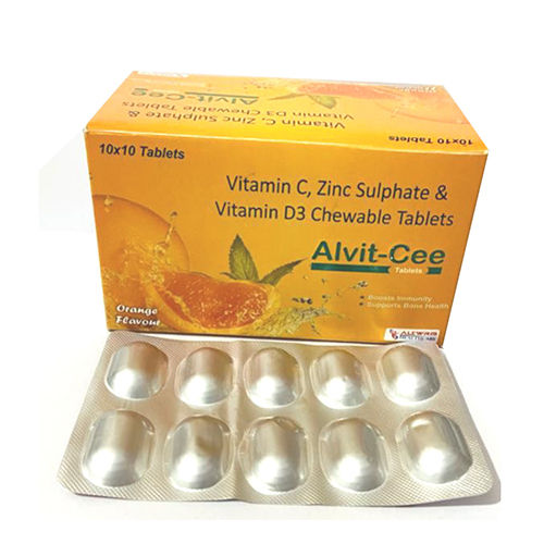 Vitamin C Zinc Sulphate And Vitamin D3 Chewable Tablets General