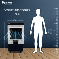 Dyanora 75 L Desert Air Cooler with InstaCool Technology (DY-CL75-01-BU)
