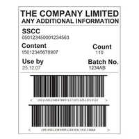 Logistics Barcode Label - Application: Industrial