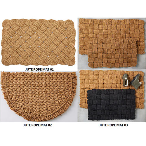 100% Jute Rope Mats