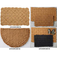 Brown & Black 100% Jute Rope Mats