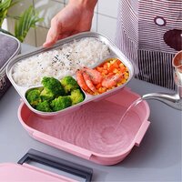 LUNCH BOX FOR KIDS AND ADULTS STAINLESS STEEL LUNCH BOX WITH 3 COMPARTMENTS (2975)