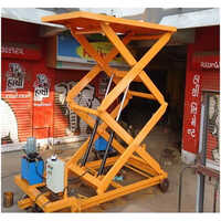 Hydraulic Scissor Lift - Yellow, 10-20 Feet Height | Ideal for Warehouses and Self Storage