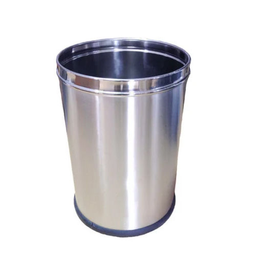 Mofna Stainless Steel Plain Open Dustbin Application: Home