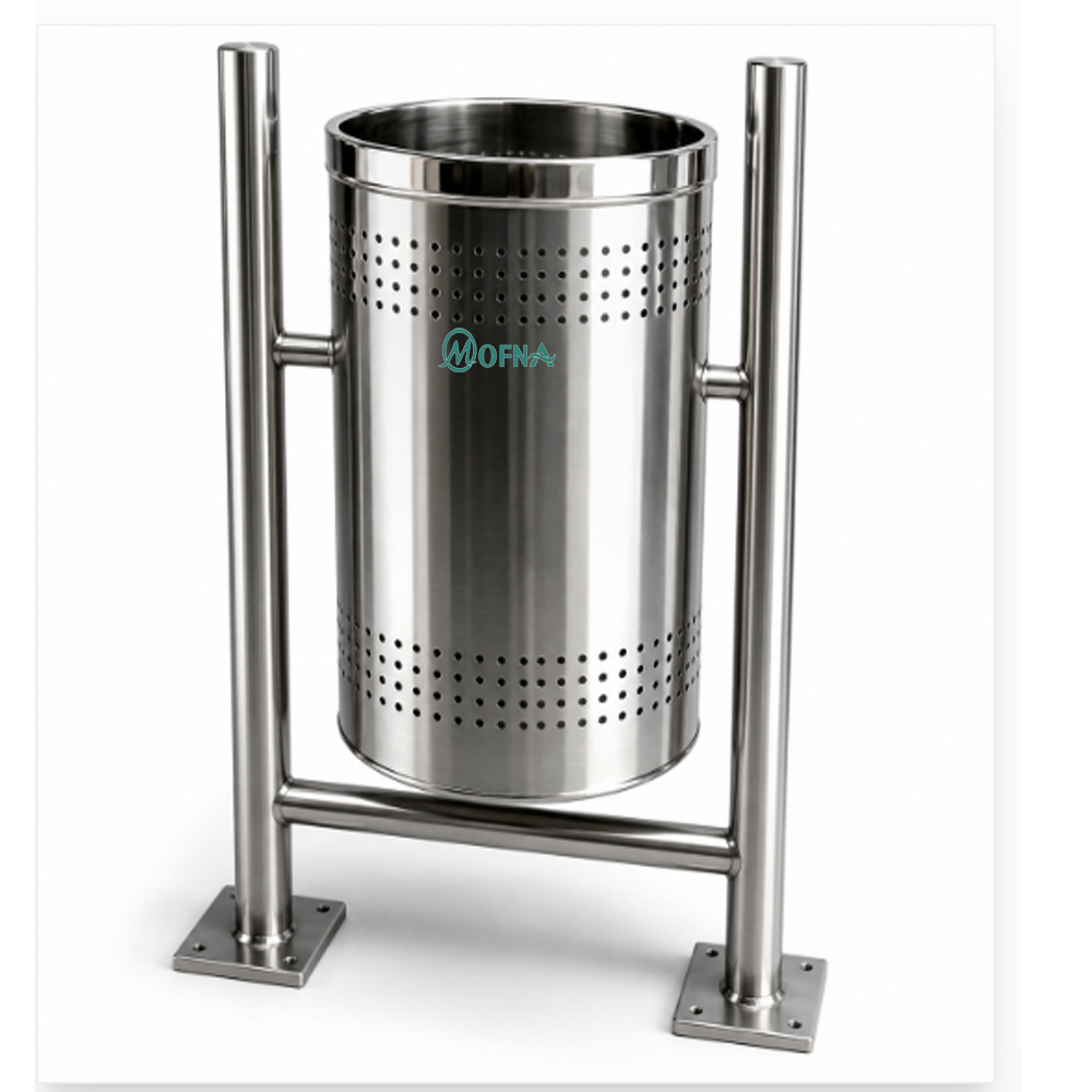 Stainless Steel Hanging Single Pole Dustbin