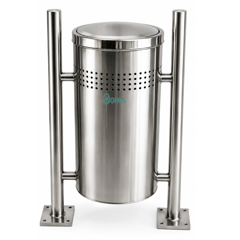 Single Pole Perforated Dustbin With Lid - Capacity: 40 - 60 Ltr