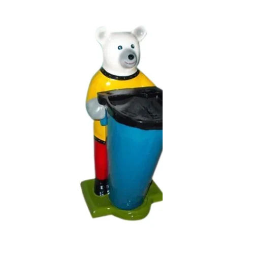 Frp Bear Animal Shape Dustbin