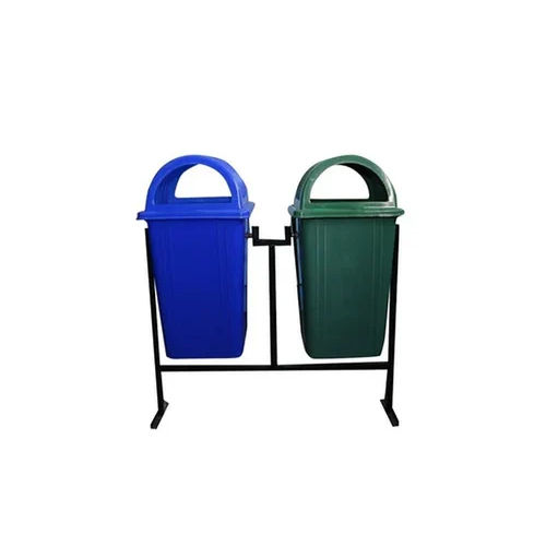 Outdoor Plastic Dustbin With MS Stand