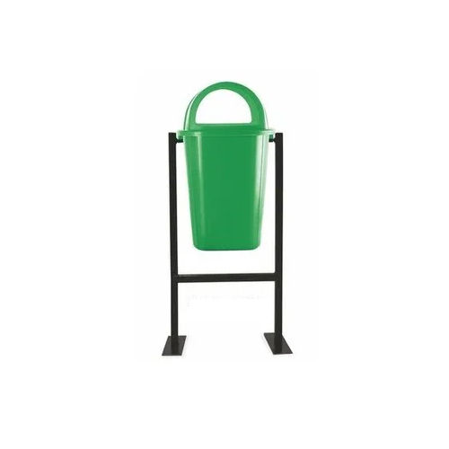 Outdoor Plastic Dustbin - Color: Green