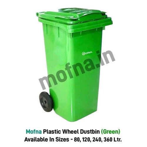 Green Mofna Wheel Garbage Bin