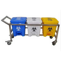 Bio Medical Waste Bin With Trolley - Color: Different Available