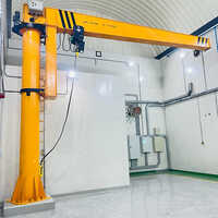 Jib Crane - Stainless Steel, Span Length 1-10 Feet, Yellow Design | Industrial Use, 0-5 Speed, Limit Switch & Emergency Stop