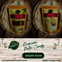 Premium Palm Candy - 400 Grams, Solid Brown Crystals With Unique Caramel And Smoky Flavor, Unrefined, 100% Pure, 12 Months Shelf Life