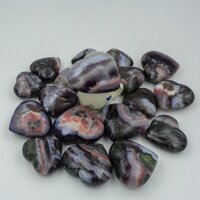 Multi Amethyst Lace Agate Hearts For Home Decoration