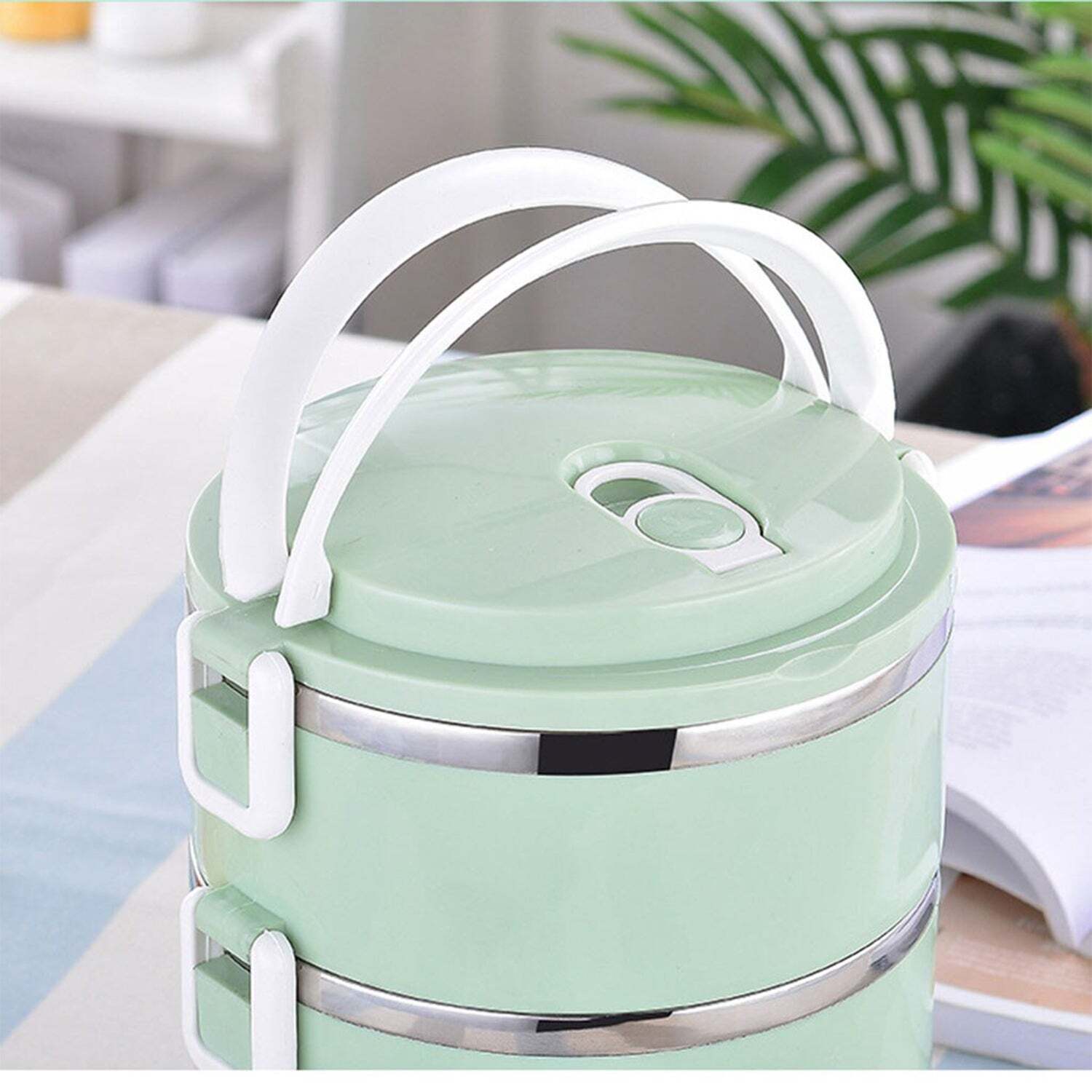 MULTI LAYER STAINLESS STEEL HOT LUNCH BOX (4 LAYER) (2871)