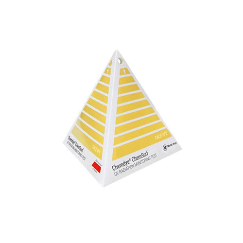 White And Yellow 3D Chemical Indicator For Uv Radiation Disinfection