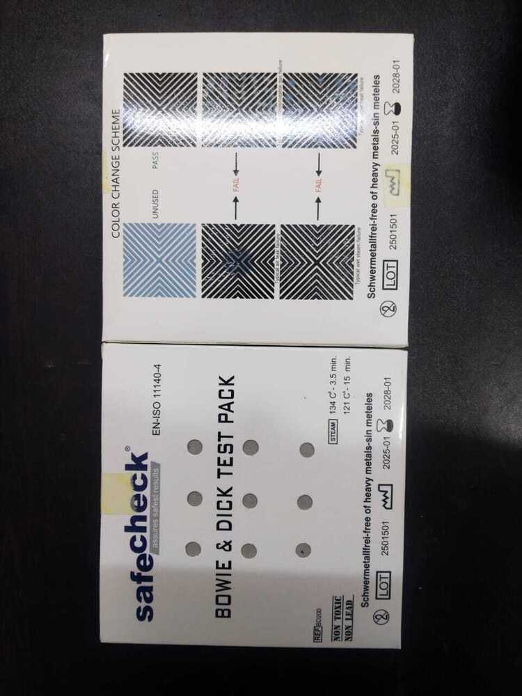 White Bowie Dick Test Pack And Test Sheet