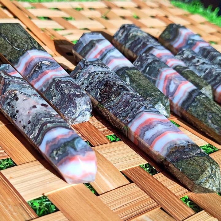 Amethyst lace Agate Pencil Point For Home Decoration