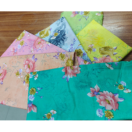 Malmal Cotton Multicolor Voile Print Fabric